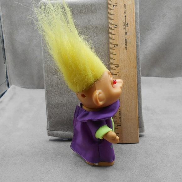 Vintage Toymax 1992 Wizard Troll Doll Eye's Light Up Yellow Hair No Sound - Picture 7 of 10